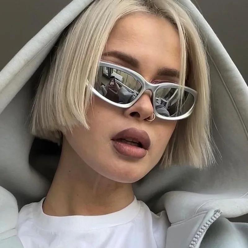 Lunettes de soleil vintage Y2K classiques style punk, pour femmes et hommes, de marque de luxe, lune