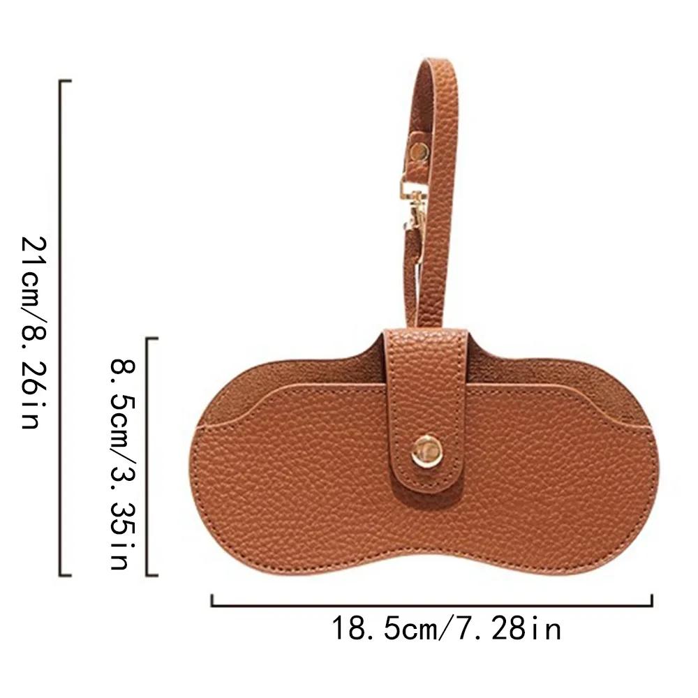 Étui à lunettes magnétique-support de pochette pour lunettes de soleil en cuir mince-organisateur de