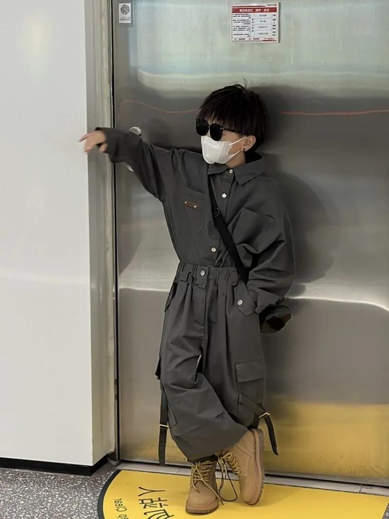 Ensemble de chemises pour enfants, vêtements pour élèves du primaire, vêtements pour hommes, automne