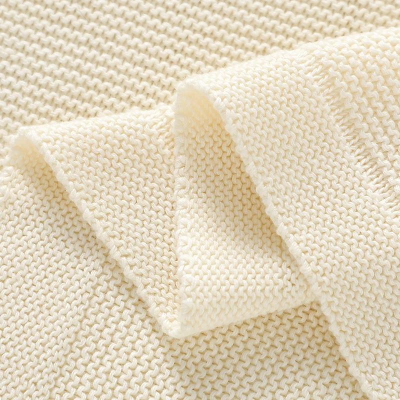Couvertures pour bébé 100x80cm, tricot en coton, pour nouveau-né, garçon et fille, poussette, lit, l