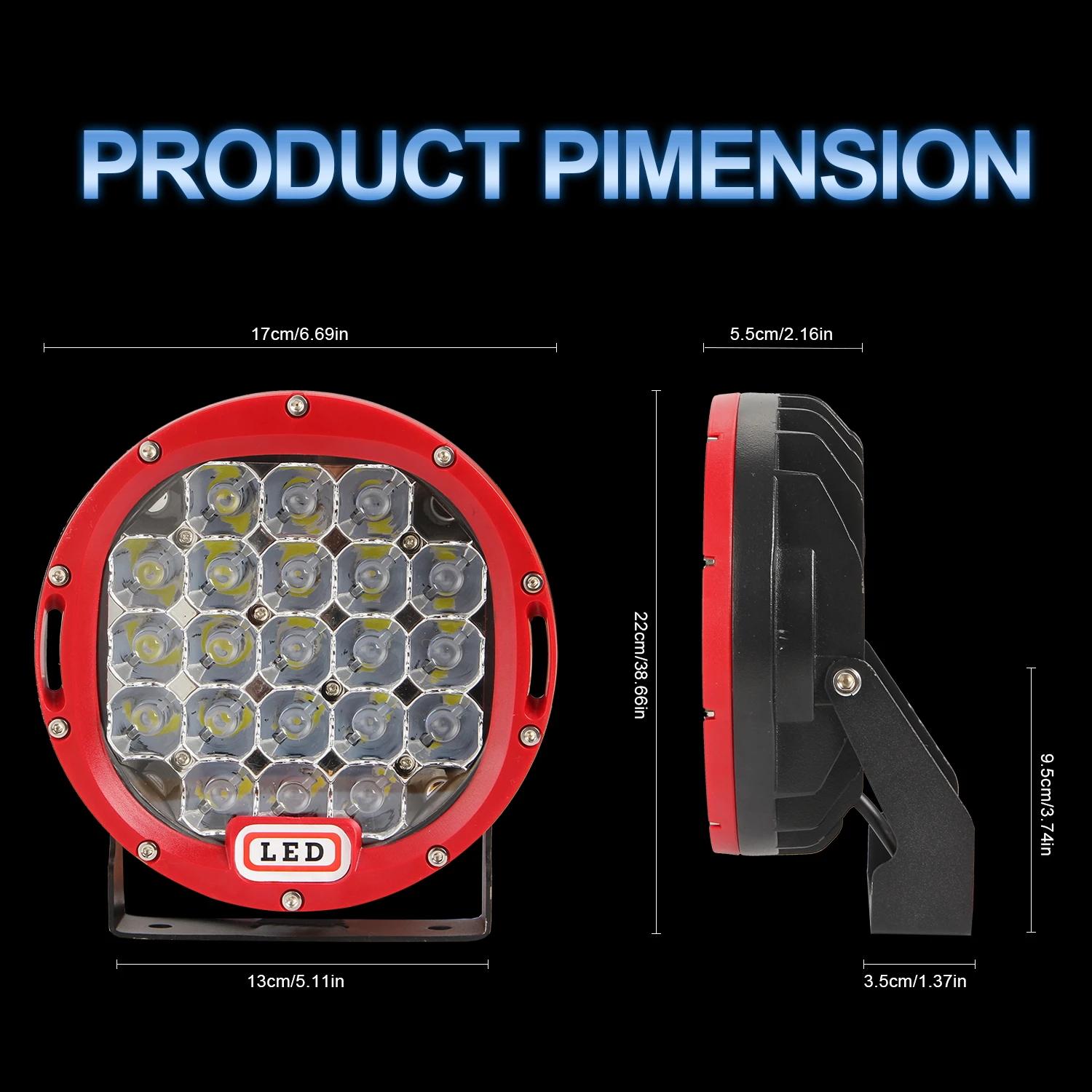 Projecteur de travail pour camion, accessoires de véhicule tout-terrain, LED pour voiture, conduite 