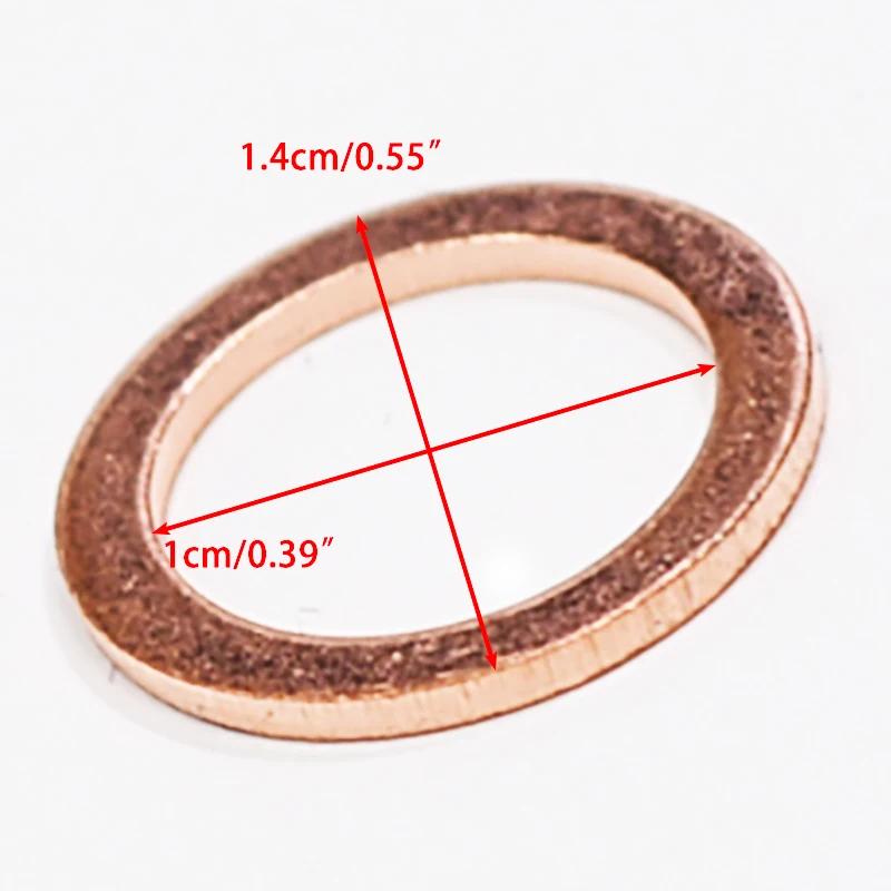 10X 20X M10 10mm moto tressé embrayage tuyau de frein Banjo joint cuivre écrasement rondelle moto tu