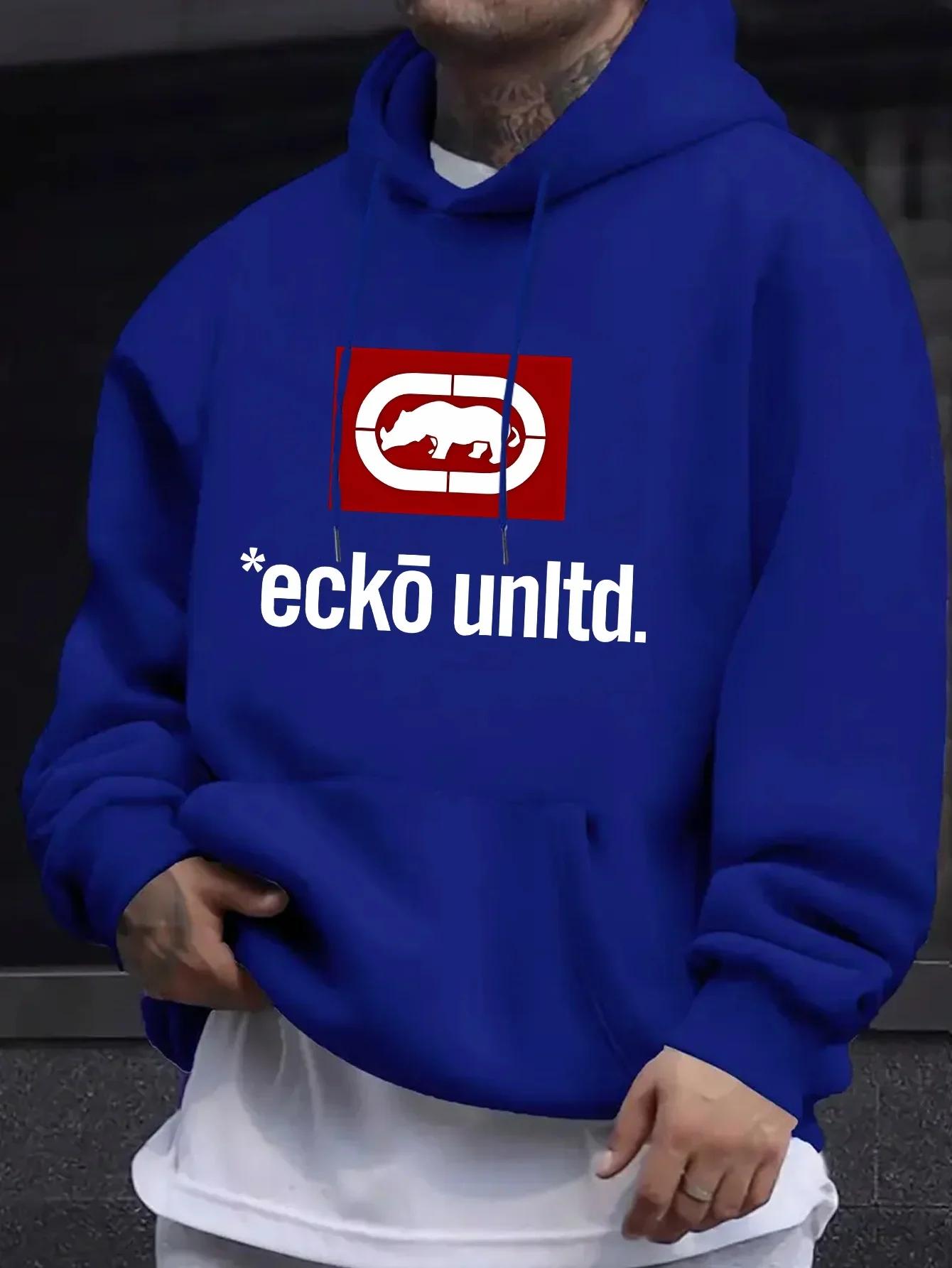 Sweat à capuche pour homme avec motif « Ecko Unlimited » - Pull décontracté à manches longues, coupe