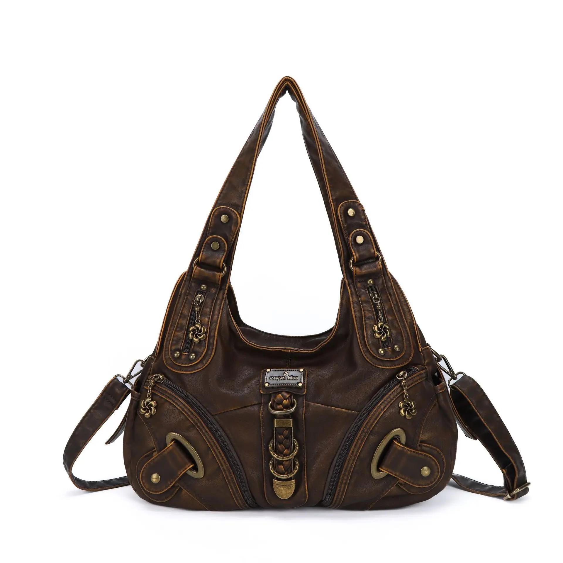 Sac à main polyvalent pour femme, sac à bandoulière noir tendance, sac à poignée supérieure, sacoche