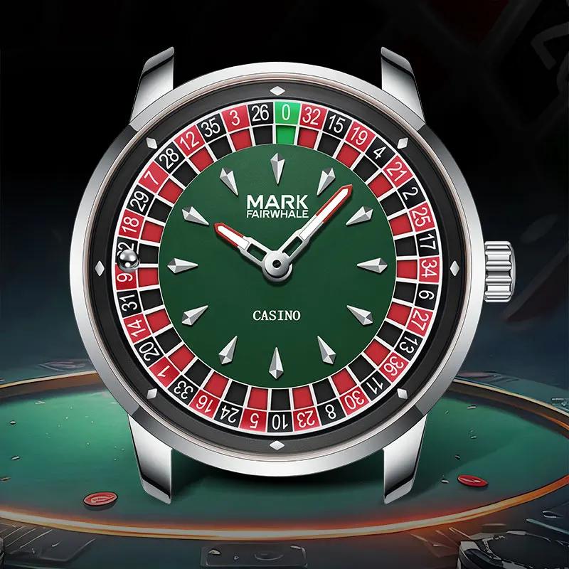 Mark Fairwhale 5031 nouveau 2025 montre pour hommes de marque supérieure Quartz chiffres arabes cadr