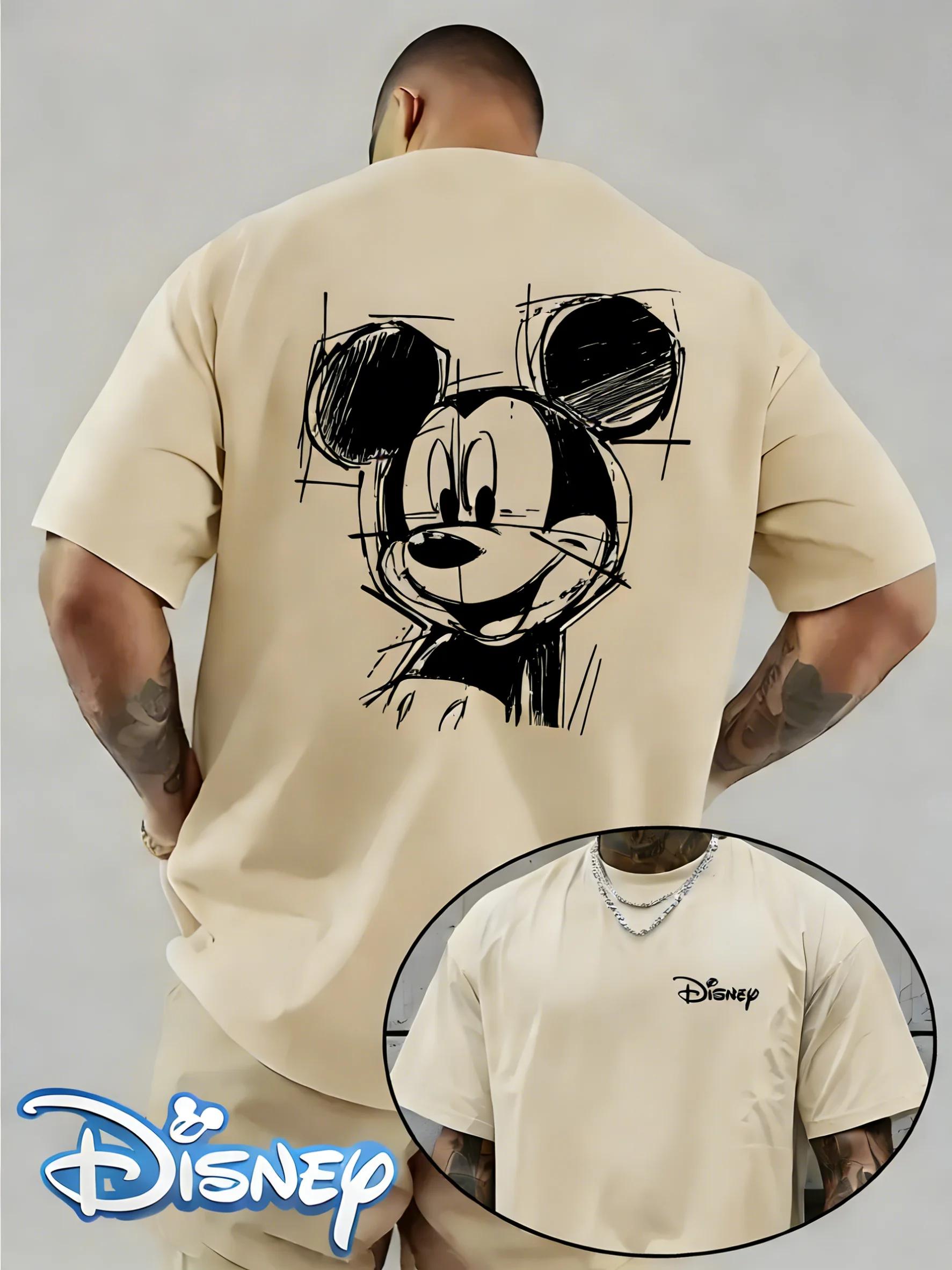 T-shirt imprimé dessin animé Disney Mickey, Harajuku, ample et décontracté, Y2K, manches courtes, en
