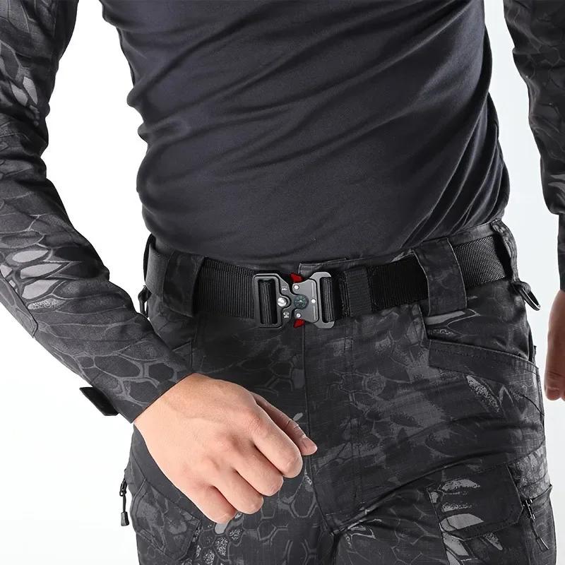 Véritable ceinture tactique à dégagement rapide, ceinture militaire d'extérieur en Nylon véritable s
