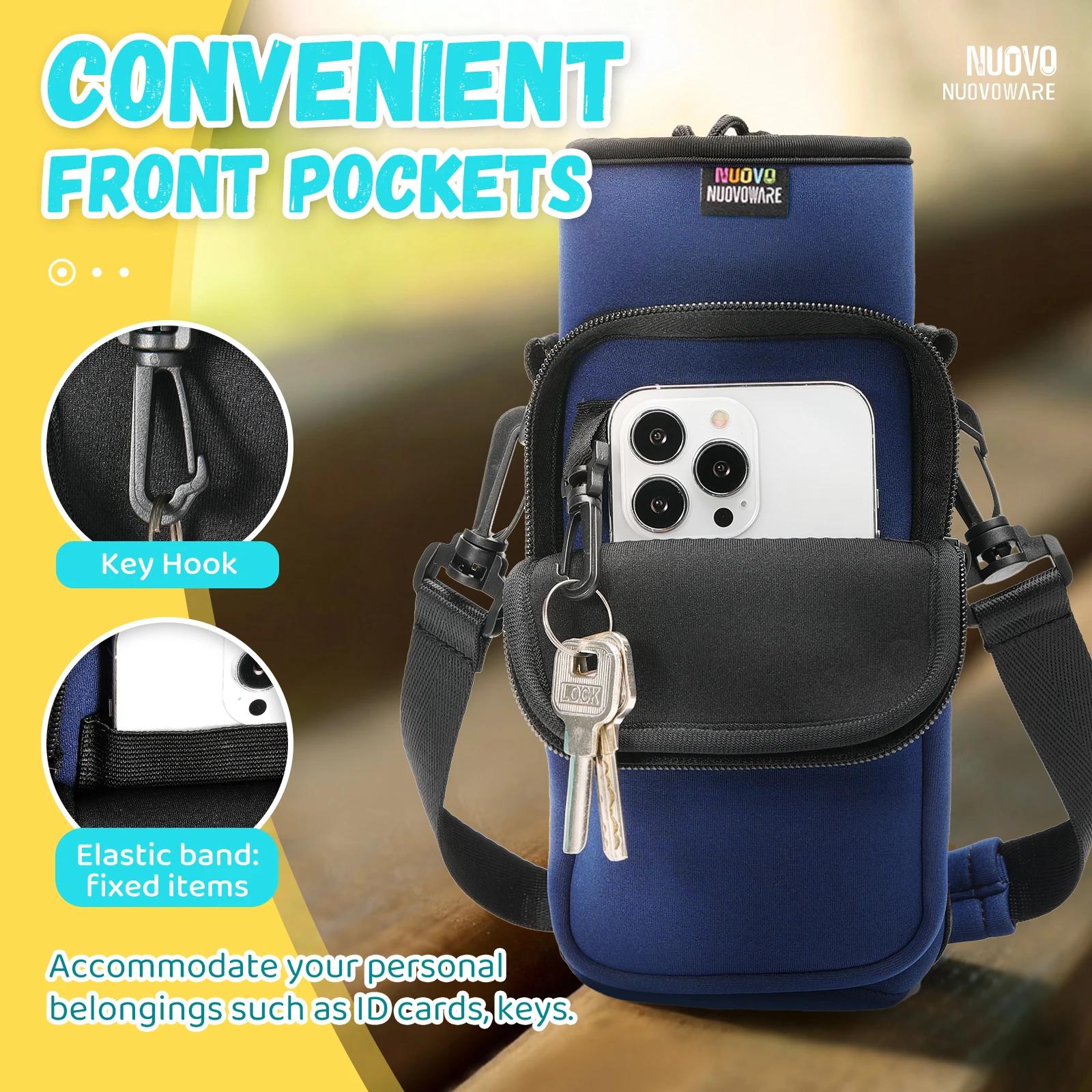 Nuovoware sac de transport de bouteille d'eau 25oz/32oz porte-pochette de bouteille bandoulière régl