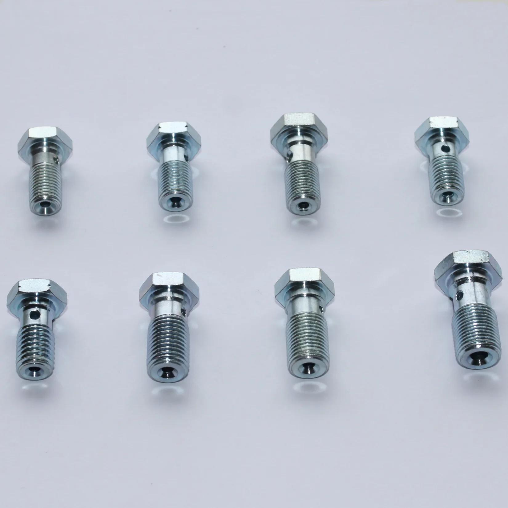 Boulons Banjo simples en Zinc 3/8-24, M10x1, M10x1.25, M10x1.5, 7/16-24, 7/16-20, M12x1 pour collier