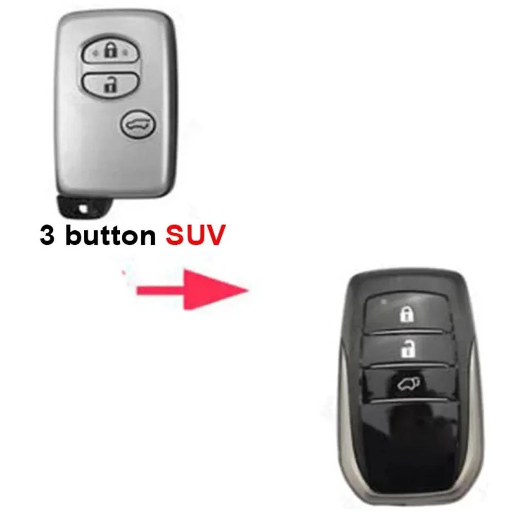 Boîtier de clé plip modifié à 2/3/4 boutons pour Toyota Land Cruiser 2008-2023, Prado 150, LC200, LC