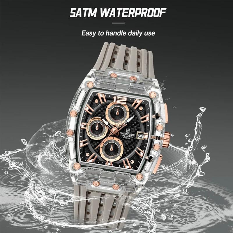 Nouveau NAVIFORCE hommes montres multifonctions à Quartz mode sport chronographe 5ATM étanche bracel