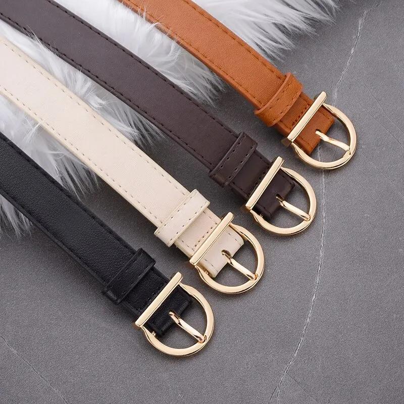 Ceinture en cuir PU coupe-vent pour femme, véritable, luxe, doux, pantalon cargo, jean, mode, broche