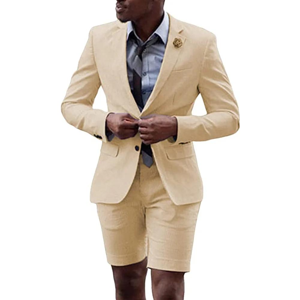 Blazer et pantalon décontractés pour hommes, revers à boutonnage unique, court, imbibé, GroomTIME, m