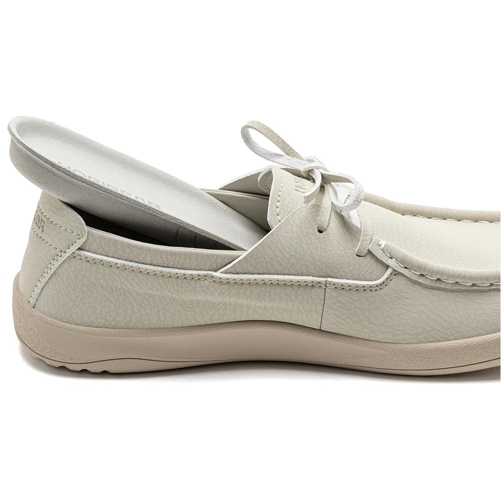HOBIBEAR Mocassins pieds nus pour femmes, chaussures à enfiler à largeur large, ajustables, à talon 