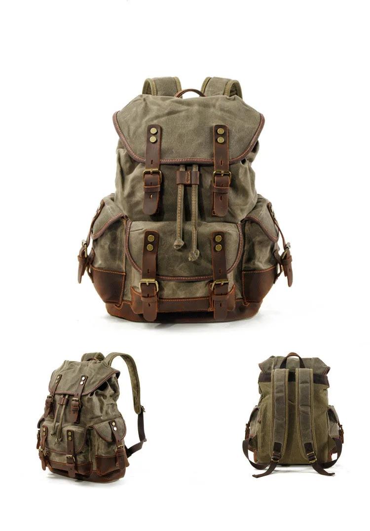 Sac à dos rétro d'extérieur, sac à dos de loisirs pour étudiants, sac de voyage de grande capacité, 