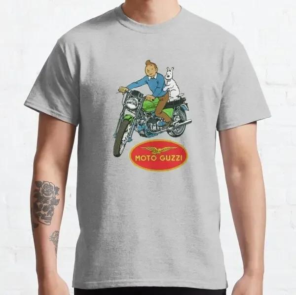 T-shirt manches courtes homme, 100% coton, décontracté, ample, cool, col rond, humoristique, MOTO GU