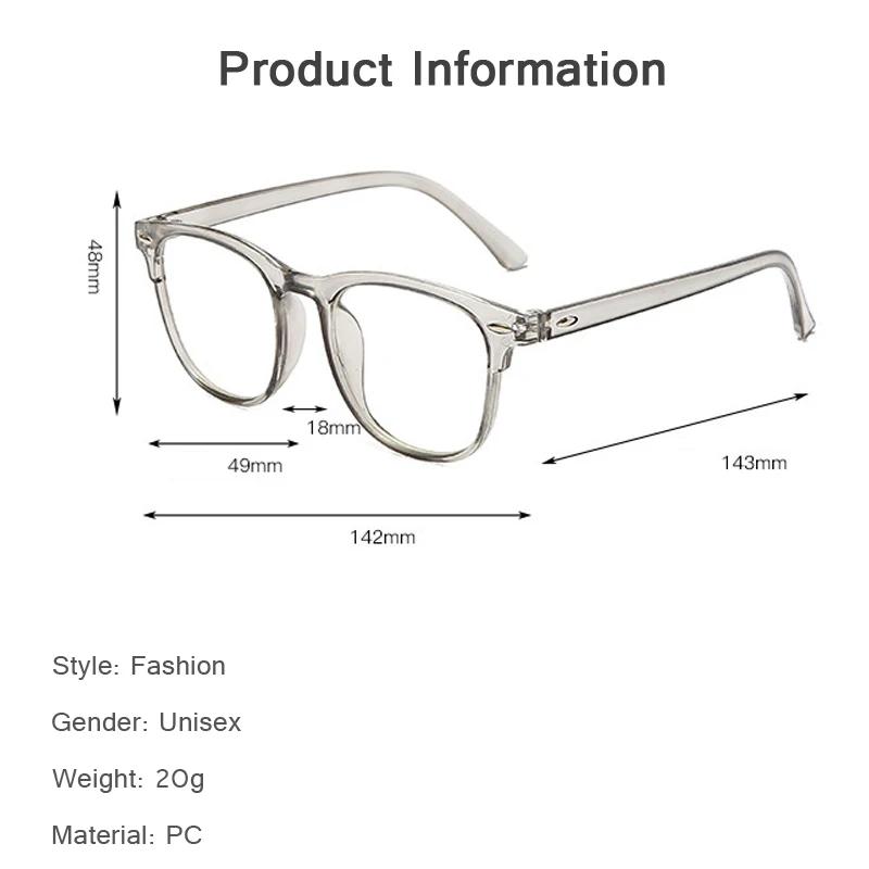 Lunettes de myopie transparentes Anti-lumière bleue pour femmes et hommes, ultralégères, surdimensio
