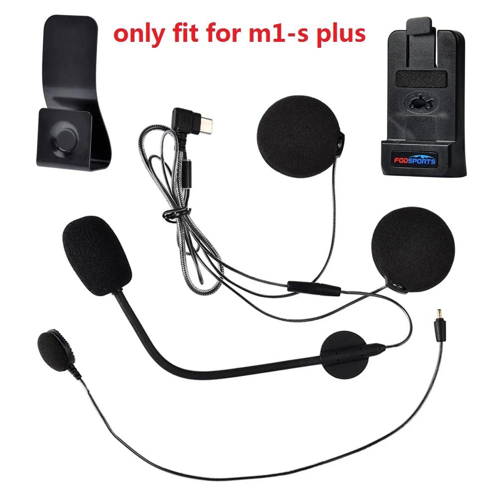 Ecouteur Haut-parleur Microphone avec Clip de fixation pour Fodsports M1-S Plus,M1-S Air Casque de m