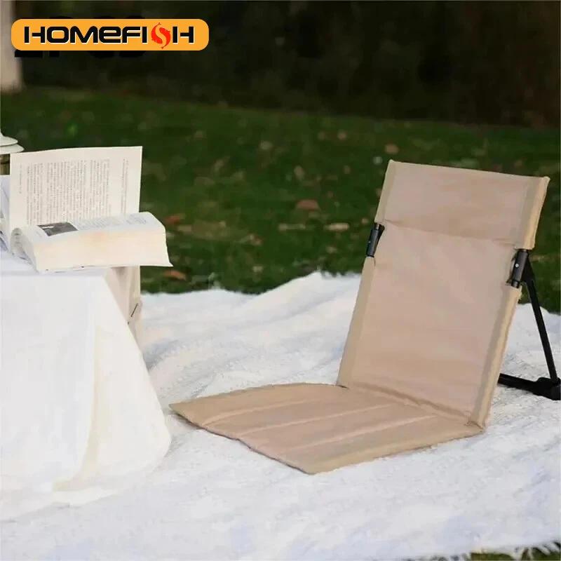 Chaise de Camping pliable, jardin extérieur, parc, chaise paresseuse simple, coussin de dossier, piq