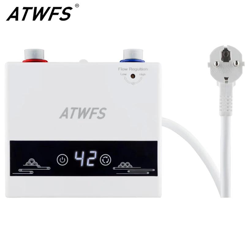 ATWFS chauffe-eau instantané 220V 4000W radiateurs électriques portables pour salle de bain douche d