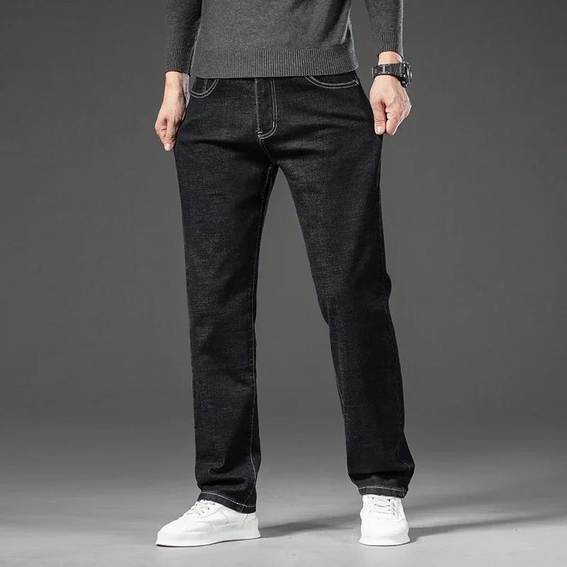 Jean droit en Denim pour hommes, pantalon en Denim, Style classique, extensible, décontracté, grande