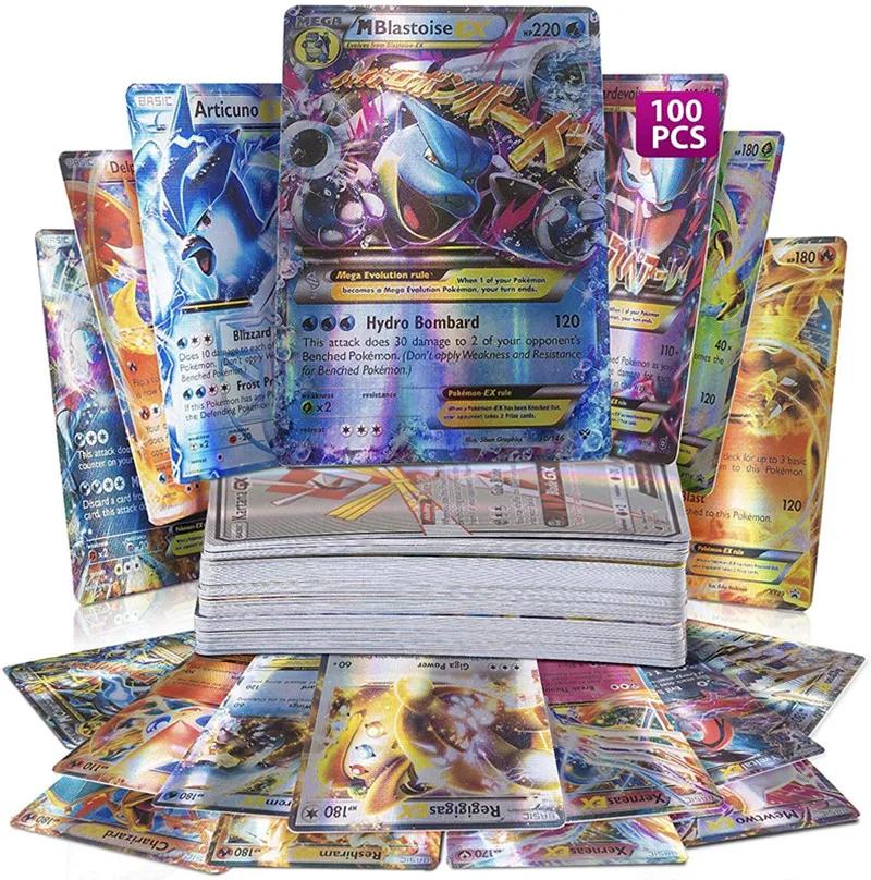 20 cartes Pokémon anglaises GX Tag Team Vmax EX Mega Shining Game Battle Carte Trading Collection Ca