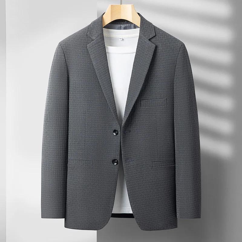 2025 hommes haut de gamme Boutique laine costume décontracté affaires couche de finition mode Gentle