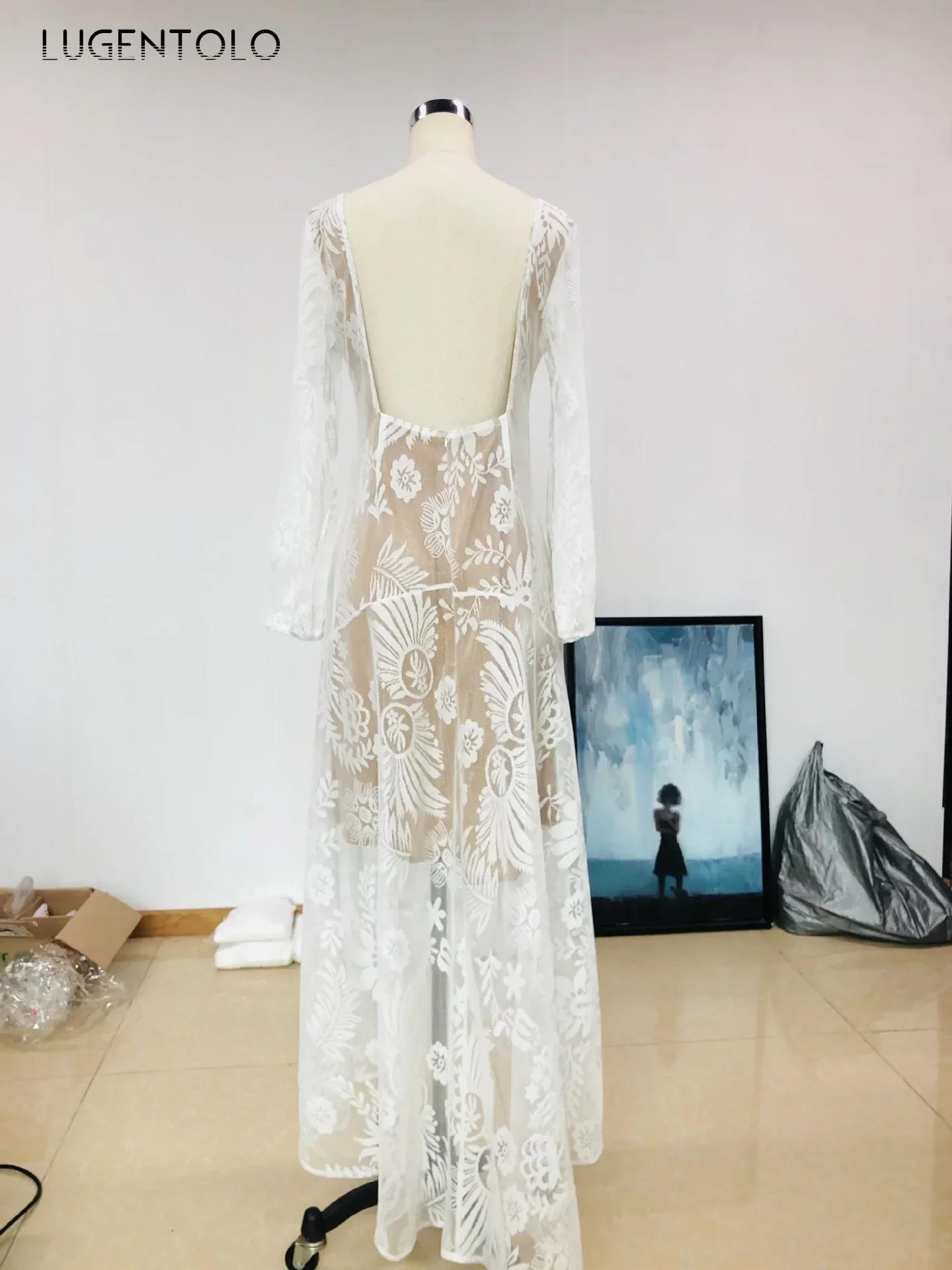 Robe en Maille Sexy pour Femme, Dos aux, Décolmétrage en V Profond, Manches sulf, Plage, Élégante, G