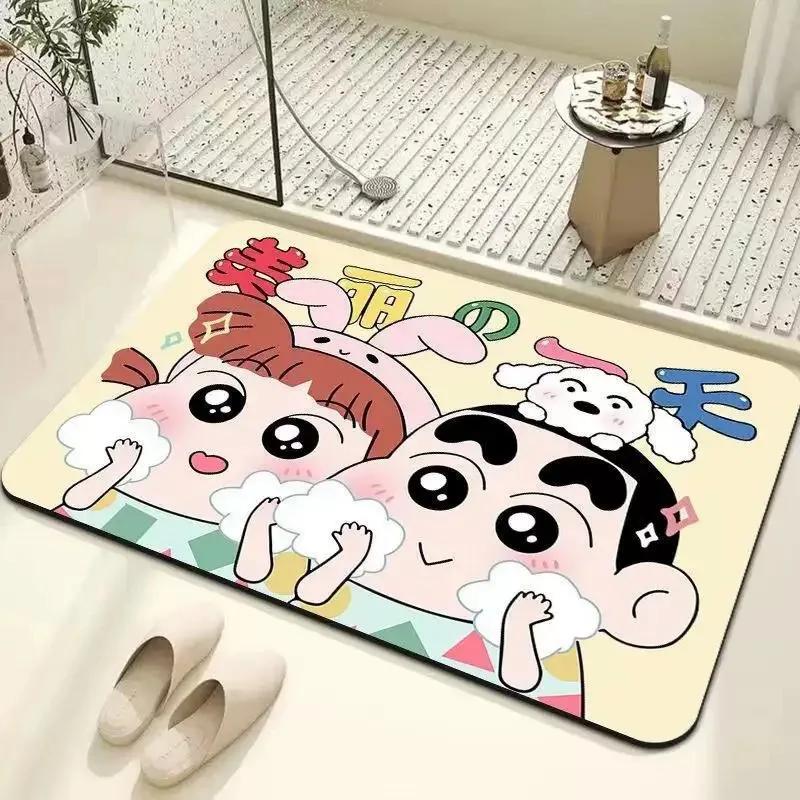 Tapis d'absorption d'eau pour salle de douche, séchage rapide, cadeaux de maison à la mode et dessin