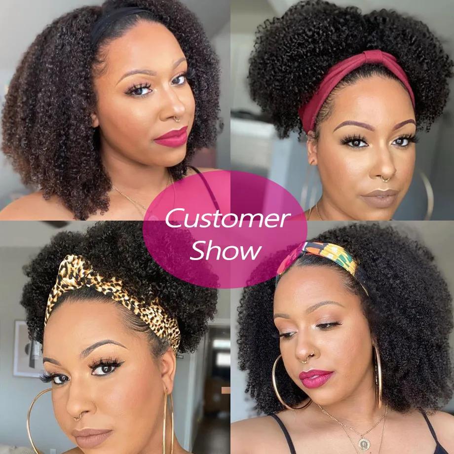 MYLOCKcloser-Perruque afro brésilienne crépue bouclée pour femme, 200% cheveux de haute densité, che