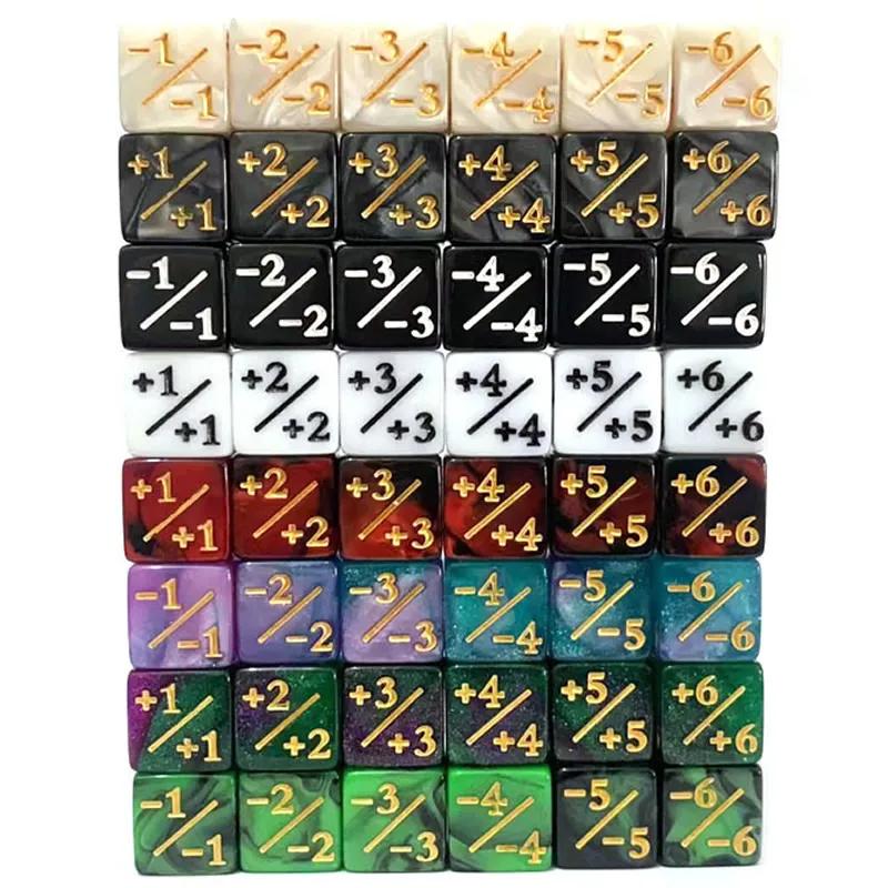 Compteurs de dés à 6 côtés de 16mm + 1 jouet pour enfants, comptage pour carte de rassemblement MTG,