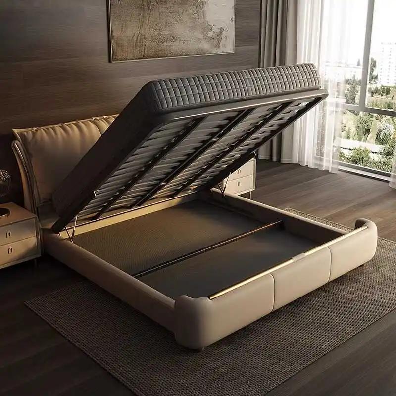 Cadre De lit moderne princesse Beige, imperméable, design, pour chambre à coucher, Double, pleine ta