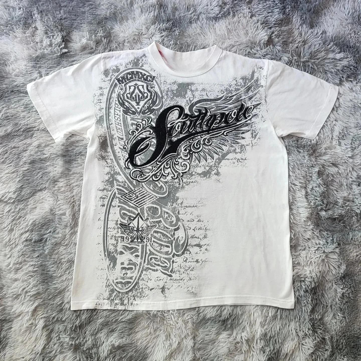 Hip Hop T-Shirt Streetwear femmes Vintage graphique Style américain mode Baggy pur hauts loisirs Cou