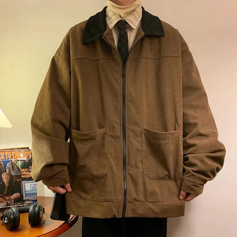Style américain Vintage 2025 hommes Bomber veste coupe-vent manteaux à glissière automne lâche Cargo