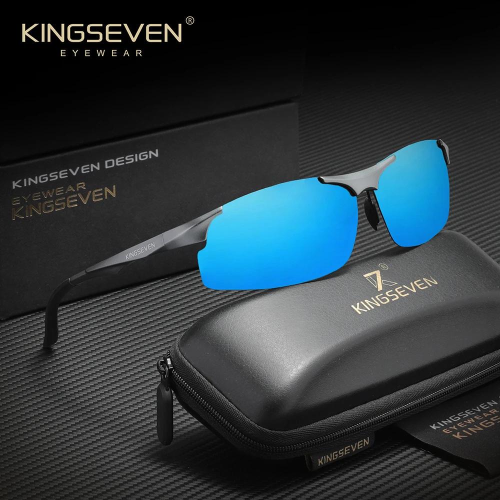 KINGSEVEN Lunettes de soleil polarisées de luxe UV400, lunettes de conduite pour hommes et femmes, m