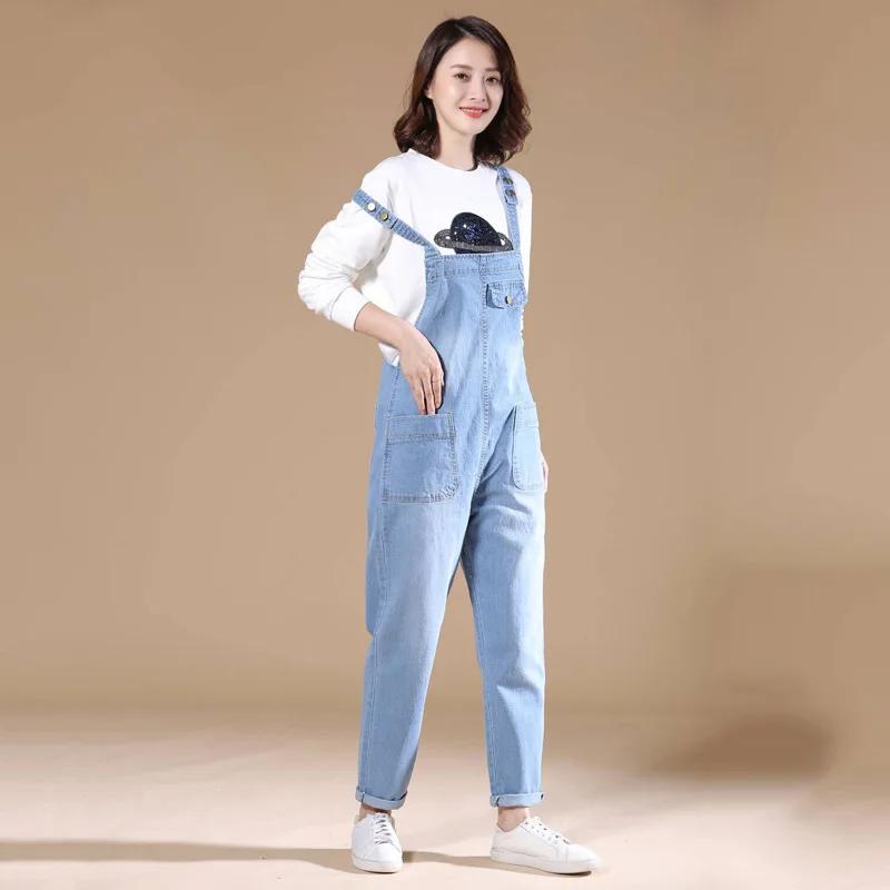Denim vêtements de maternité ample décontracté femme femmes pantalon jarretelles combinaisons salope