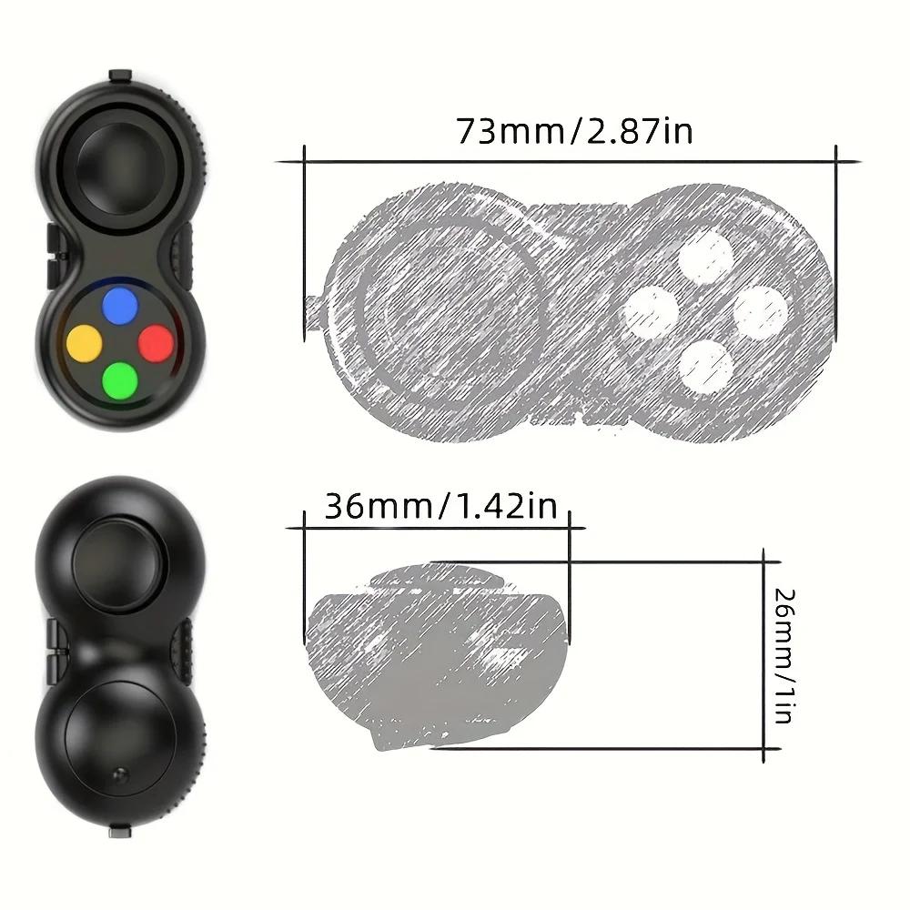 Fidget Pad avec 8 fonctions Fidget, réducteur de stress pour contrôleur Fidget, Cube jouet Fidget so