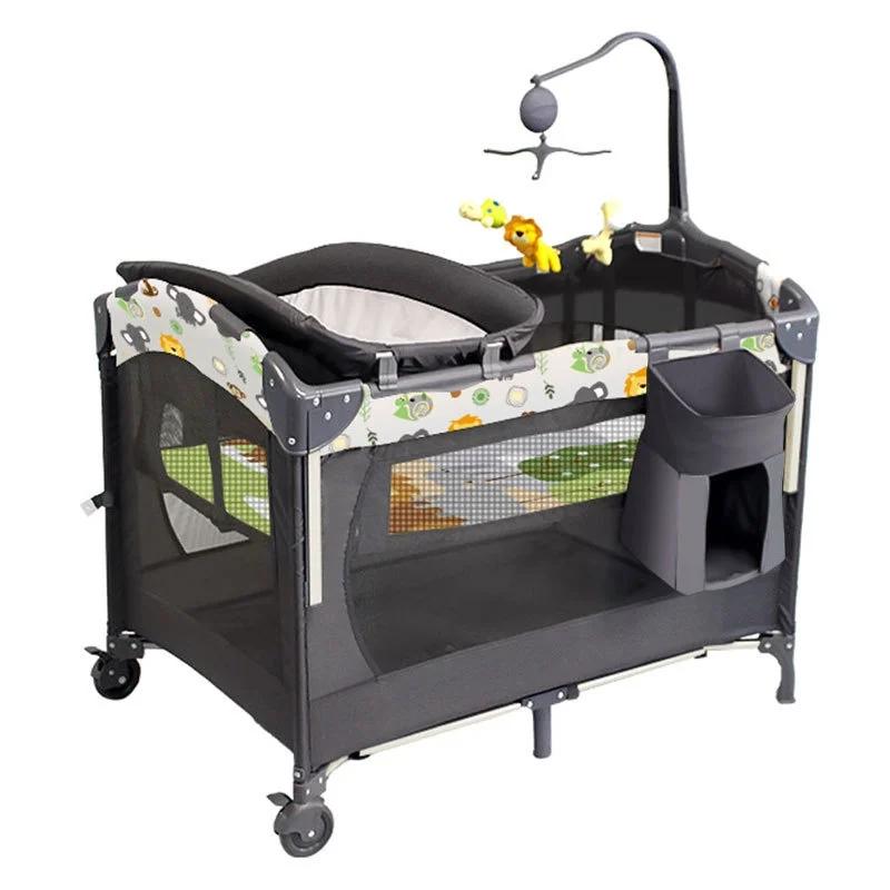 Lit bébé pliable multifonctionnel, lit mobile pour nourrisson, lit portable pour nouveau-né, lit d'a