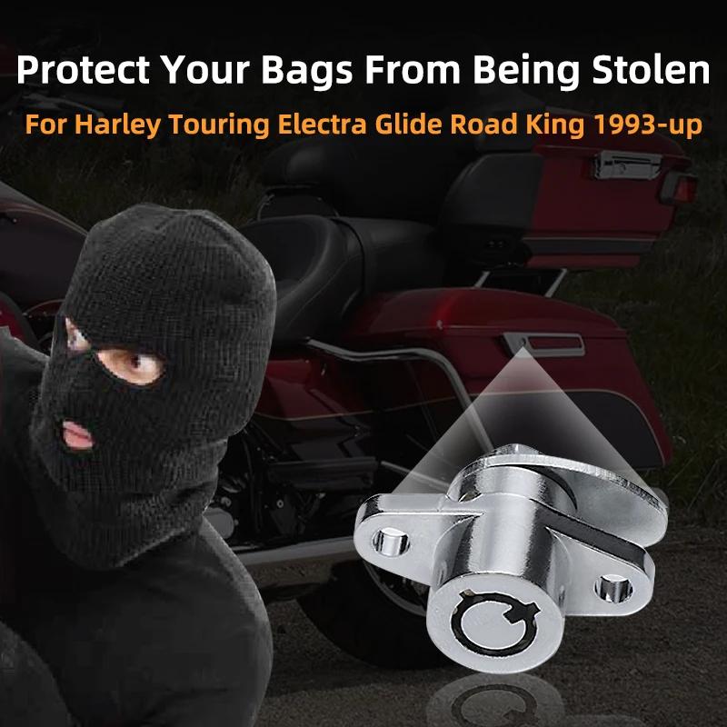 Jeu de serrures de sacoche rigide à 4 clés, pièces de moto pour Harley Touring Road Glide Road King