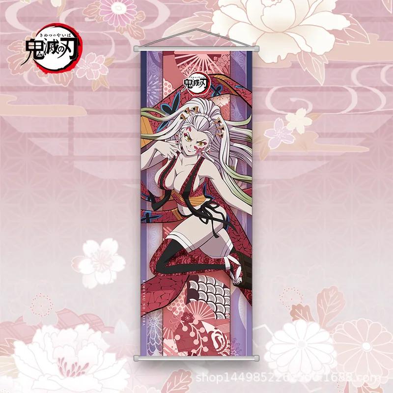 Peintures suspendues Demon Slayer, bobine longue de dessin animé Kamado Nezuko, affiche de décoratio