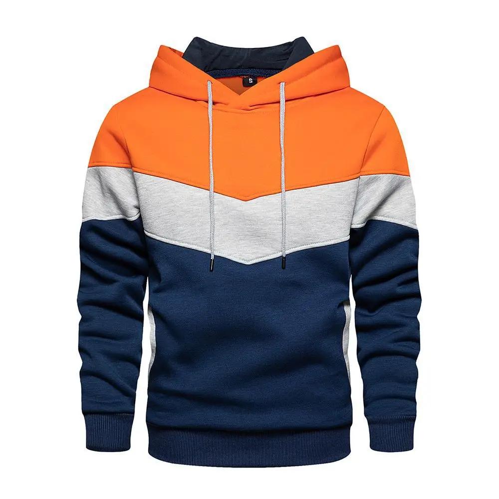 Sweat à capuche pour hommes, trois tons, pour la course à pied, le sport, la mode, tendance, couleur
