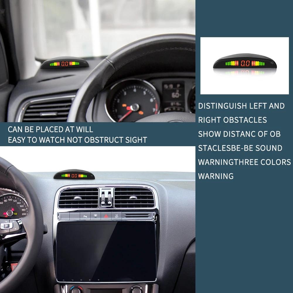 Kit de capteurs de stationnement pour voiture, 2 capteurs/4 capteurs, écran LED de 22mm, Radar inver