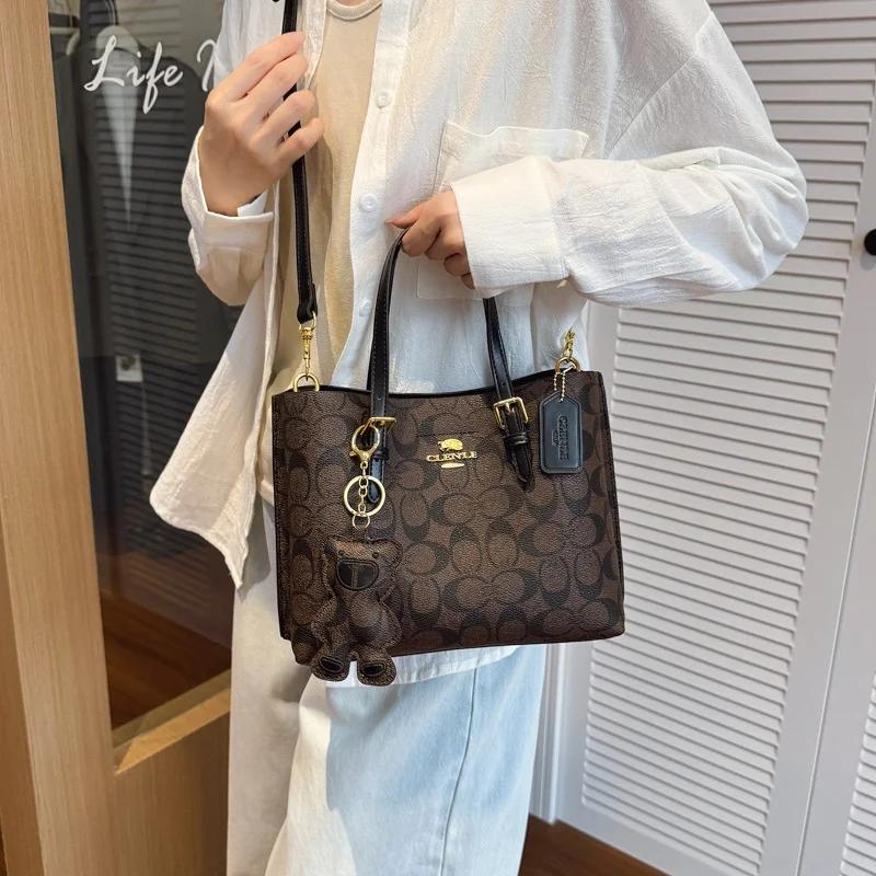 Sac à main messager vintage style Paris - sac chic en cuir avec logo lettre pour femme élégante