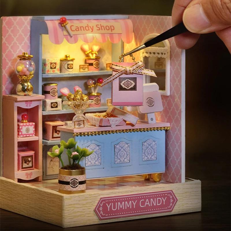 Mini maison de poupée Miniature, Kit de bricolage pour petite maison, jouets de salle de fabrication