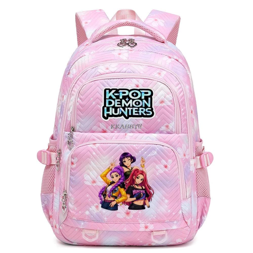 KPop Demon Hunters Sac à dos imperméable de grande capacité pour femmes et filles, sac à dos léger p