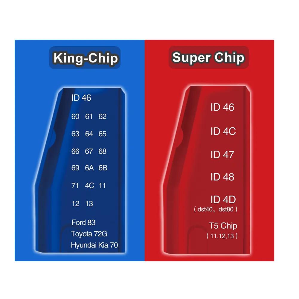 Puce de clé de voiture transpondeur universelle multifonction JMD King/bleu pour programmeur 4D/ID46