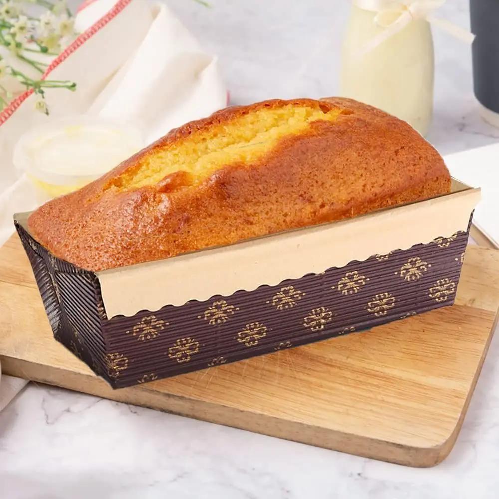 Moule à Pain Rectangulaire en Papier Brun, Boîte à Toast, Outil de Cuisson pour Accessoires de ixde 