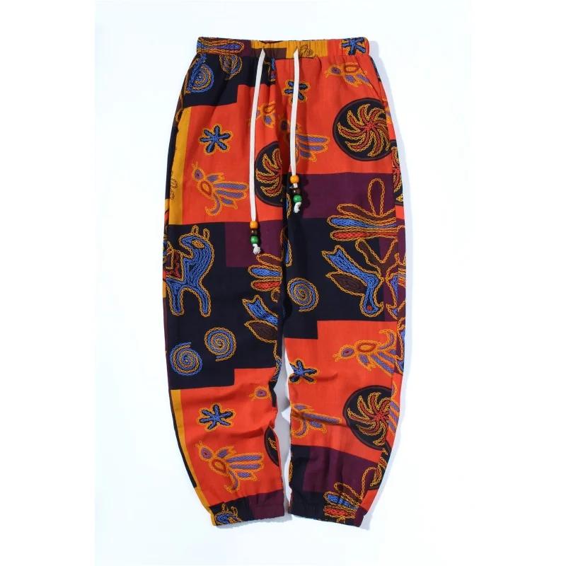 Pantalon de jogging homme imprimé floral, nouvelle mode printemps 2026, taille européenne, décontrac