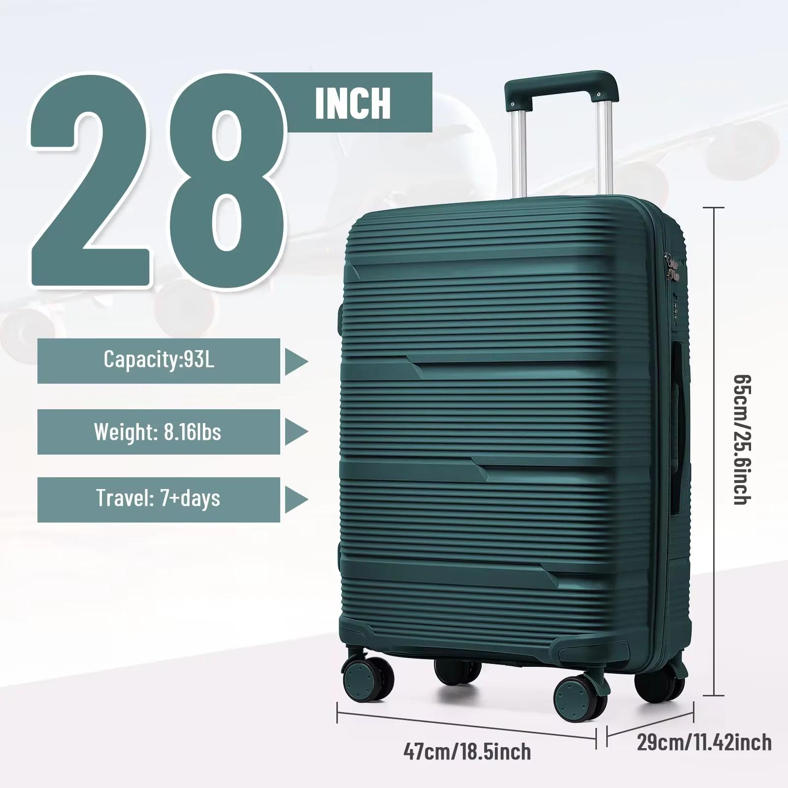 2024 Nouveau design valise de voyage roulante, femmes hommes continuer boîtier de chariot de voyage 