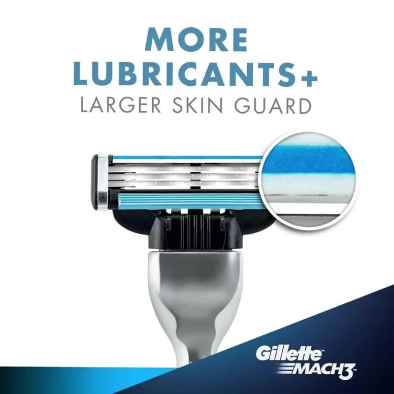 Recharges de lames de rasoir Gillette Mach3 pour hommes, 4/8 recharges de lames de rasoir avec bande